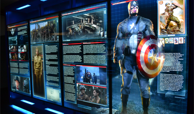 L'exposition ouvre sur la salle Captain America